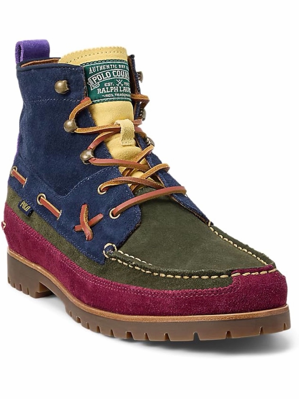 Polo Ralph Lauren Ranger boots, multi-color suede/corduroy, Men’s Size 9 NEW!